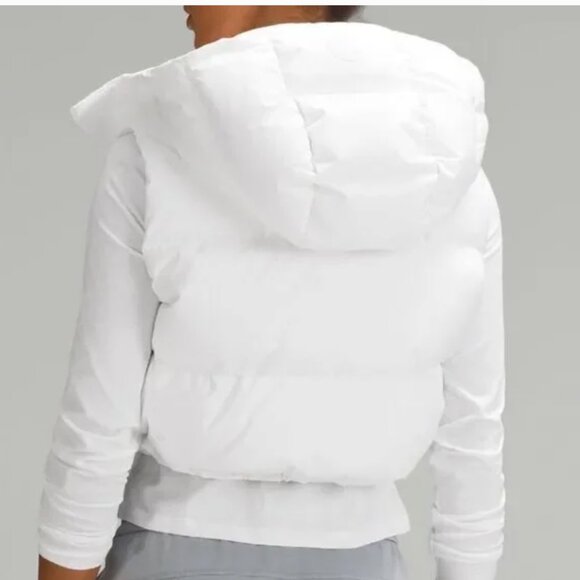 NWT LULULEMON WUNDER PUFF SUPER CROPPED VEST WHITE SIZE 4 6  8 Down Perfect - Picture 2 of 2
